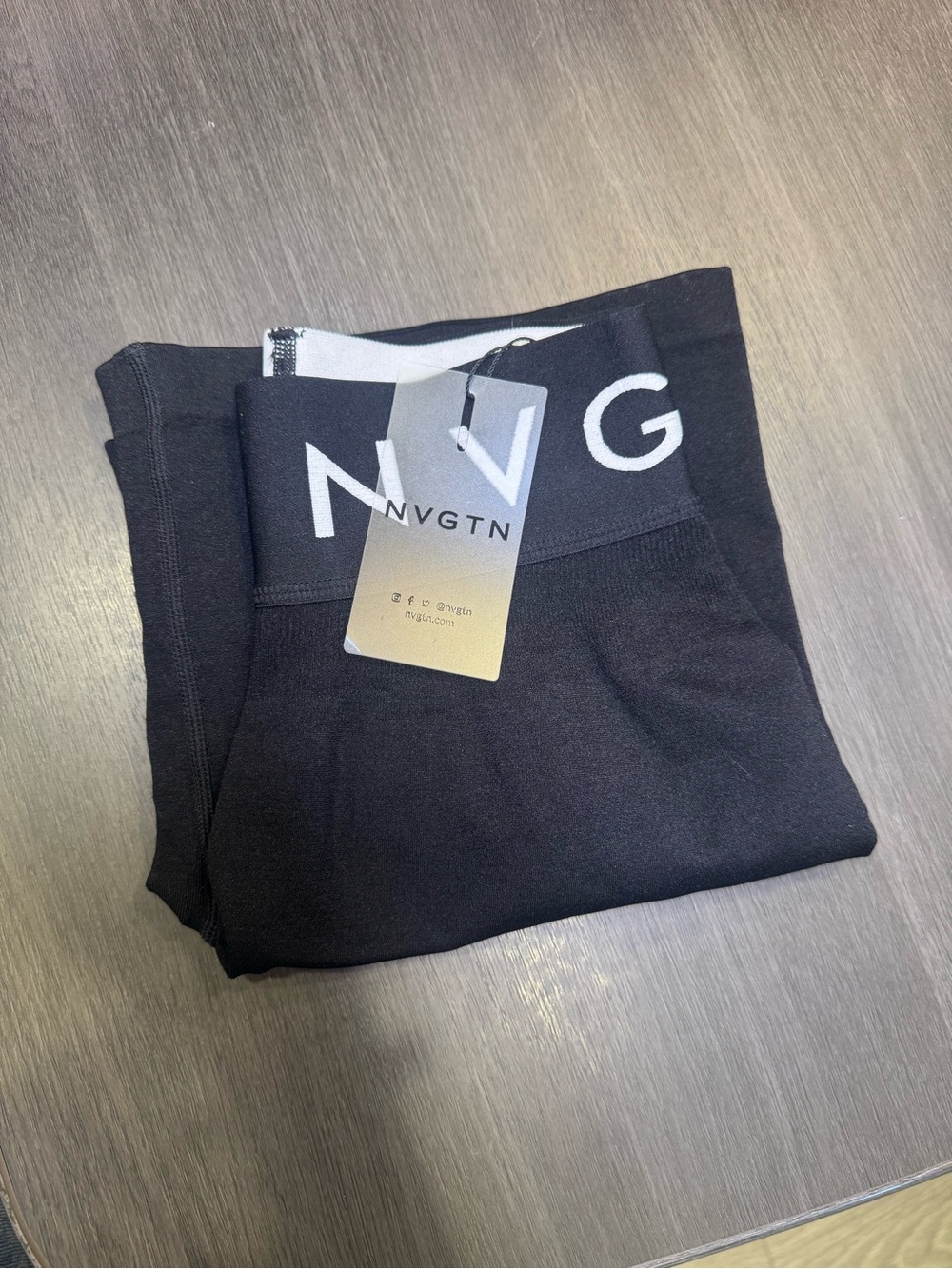NVGTN Black Logo Waistband Seamless Shorts